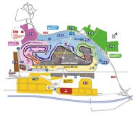 Plan der Parkplätze der Montmelo Rennstrecke