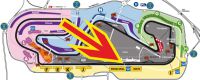Plan Montmelo-Rennstrecke <br /> Circuit de Barcelona-Catalunya <br> Haupttribüne F1 Barcelona <br />Grosser Preis Spanien F-1