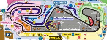 Plan Montmelo-Rennstrecke <br /> Circuit de Barcelona-Catalunya <br> Stehplatz F1 Barcelona <br />Grosser Preis Spanien F-1
