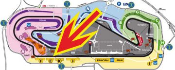 Plan Montmelo-Rennstrecke <br /> Circuit de Barcelona-Catalunya <br> Tribüne E F1 Barcelona <br />Grosser Preis Spanien F-1